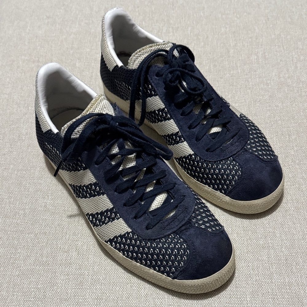 Adidas Gazelle Primeknit Sneaker-Mens 7.5-Blue/White-GUC